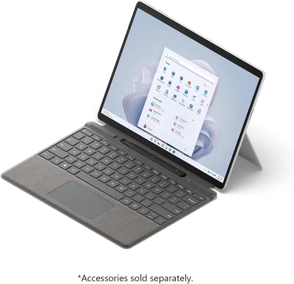 Microsoft Surface Pro 9 with 2880 X 1920 (267 PPI) PixelSense Display, Intel Core i5-1235U, Intel Integrated graphics, 8GB RAM