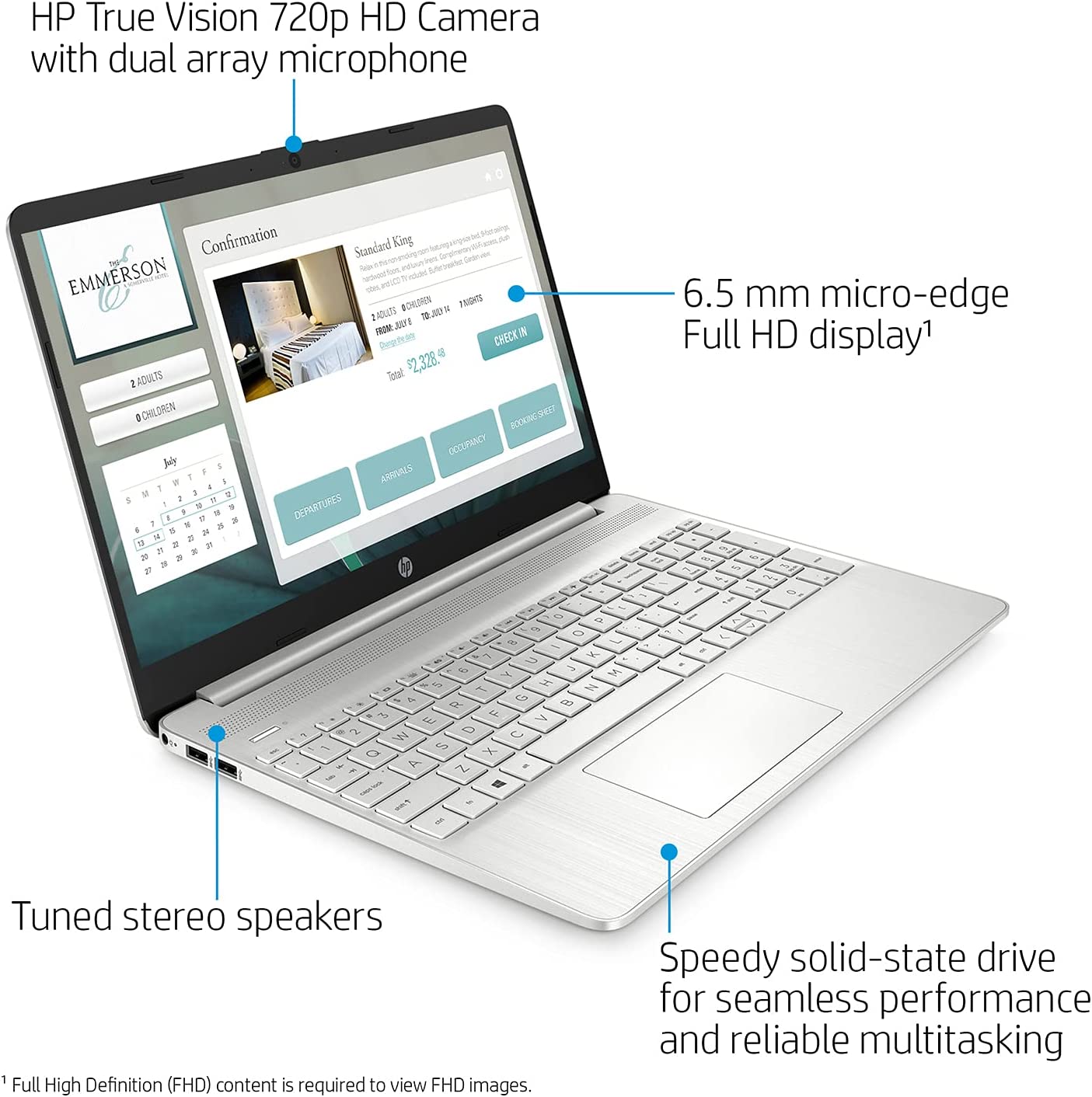 HP Pavilion 15.6" FHD Laptop (2022 Latest Model), AMD Ryzen 5 5500U (Beats i7-11370H), 16GB RAM, 512GB PCIe NVMe M.2 SSD, Thin & Portable, Micro-Edge & Anti-Glare Screen, Long Battery Life, Windows 11