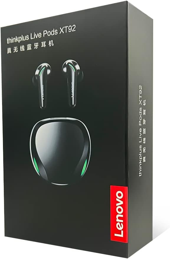 Lenovo XT92 Thinkplus Gaming Earbuds, Black