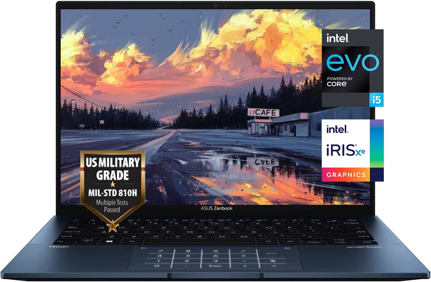 Newest ASUS Zenbook 14" 2.8K (2880 x 1800) 90Hz OLED Laptop, 12th Gen Core i5-1240P Processor (Beats i7-1185G7), Backlit Keyboard, Fingerprint Reader, Harman Kardon, Win 11 (8GB RAM | 1TB PCIe SSD)