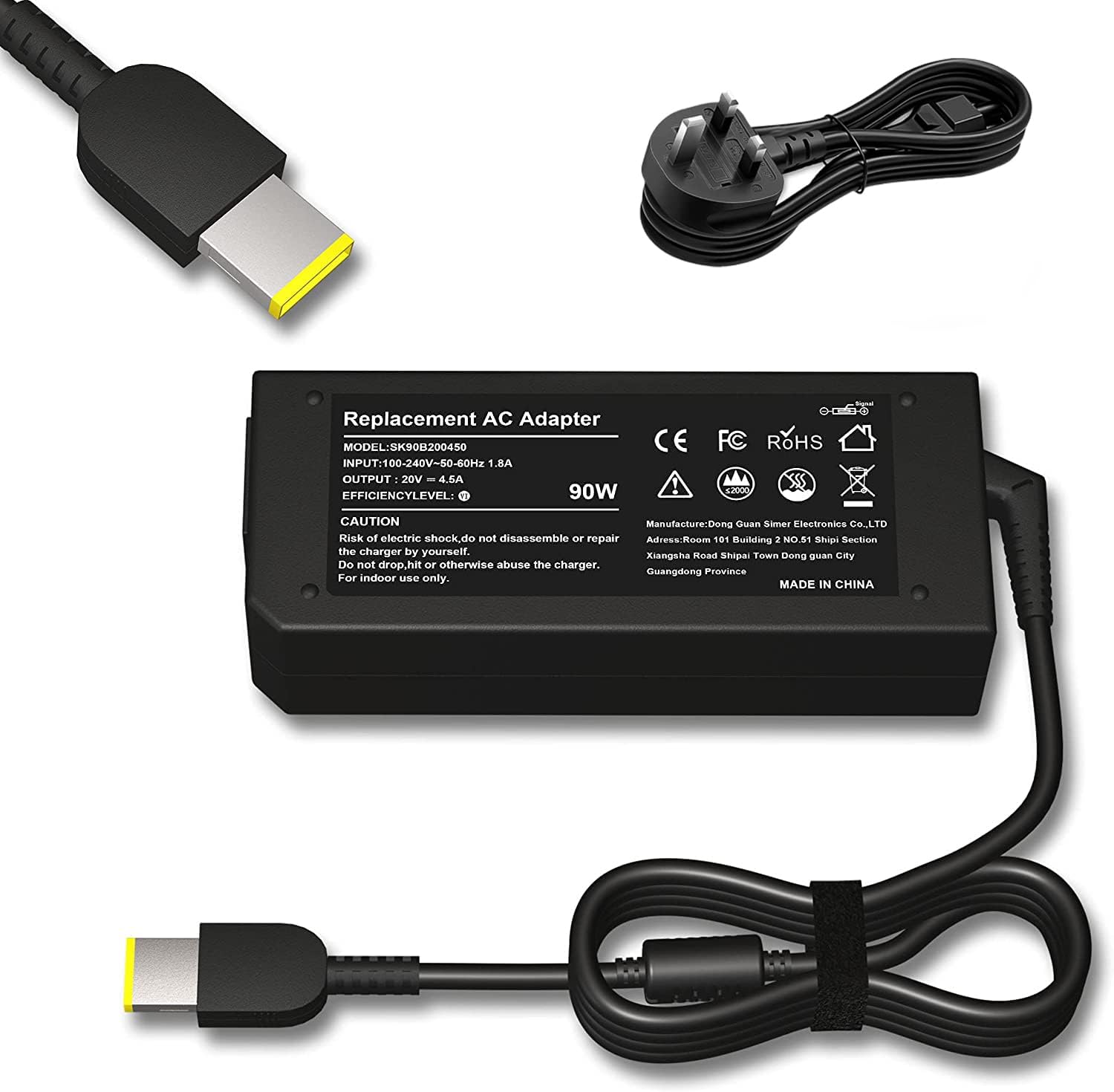 90W Lenovo Laptop charger, Laptop Charger for Lenovo, ThinkPad X1 T440 T460 T470 E431 G410 45N0237 45N0239 344428U Yoga 11s Flex 14 15D ThinkPad T431s Z510 SK90200450 0B46994 0B46995 Power Cord