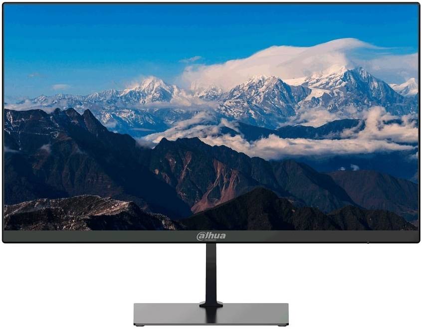 Dahua DHI-LM24-B201S 23.8" LED Monitor Full HD 1080P Resolution. Inputs: 1 HDMI, 1 VGA. Incorporates two 1W Speakers. Includes Stand, HDMI Cable and Power Supply