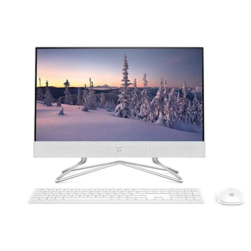 HP AIO 24-DF1059NY 23.8'' FHD LED Touch PC, Intel Core i5-1135G7, Intel Iris Xe Graphics, 4GB RAM DDR4, 1TB HDD, Window 10 Pro | 4X5F2EA, HP USB Wired Mouse & Keyboard