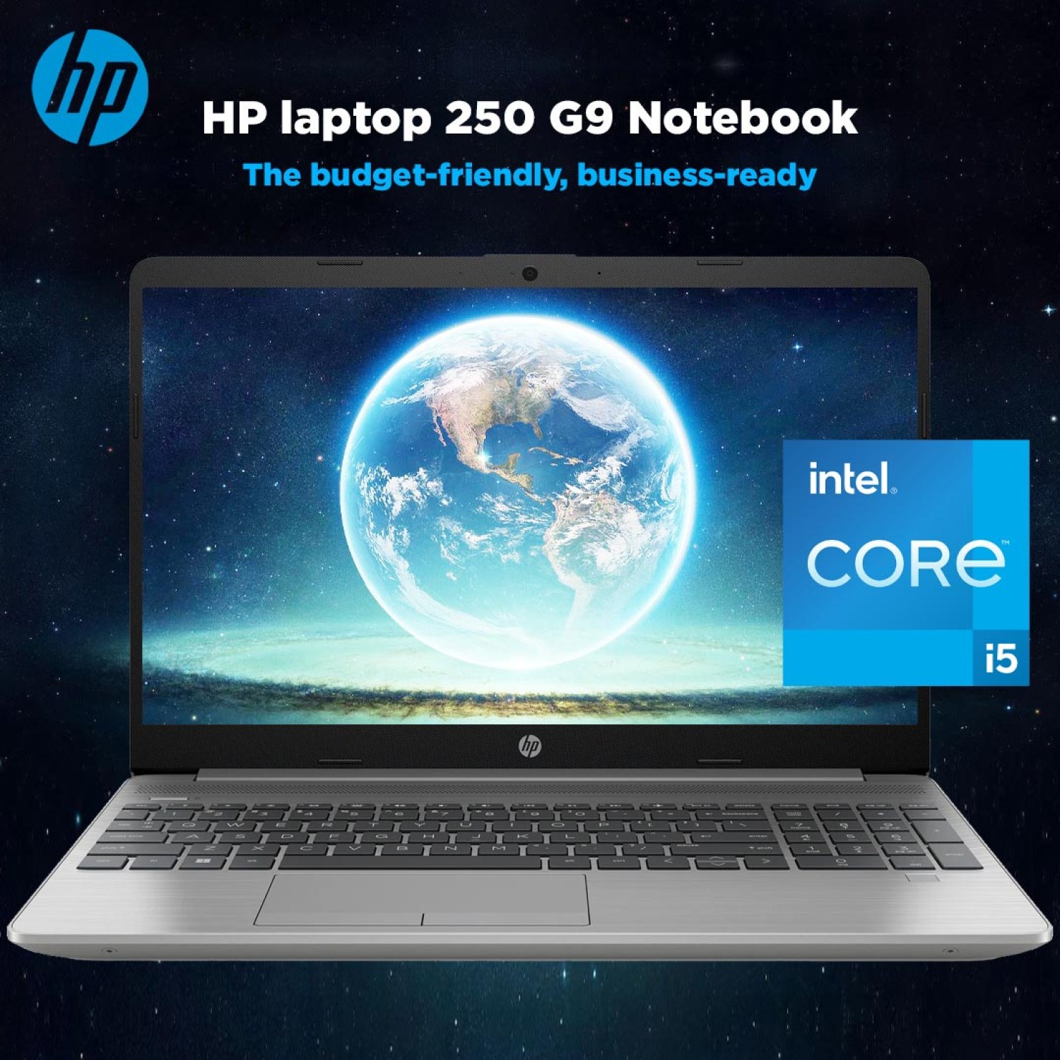 HP 250 | G9 | CORE I5 | 12TH GEN | 1235U | 8GB RAM | 256GB SSD | 15.6" FHD | IPS- DISPLAY-BACKLIT KB-FPR-WIN 11-SILVER