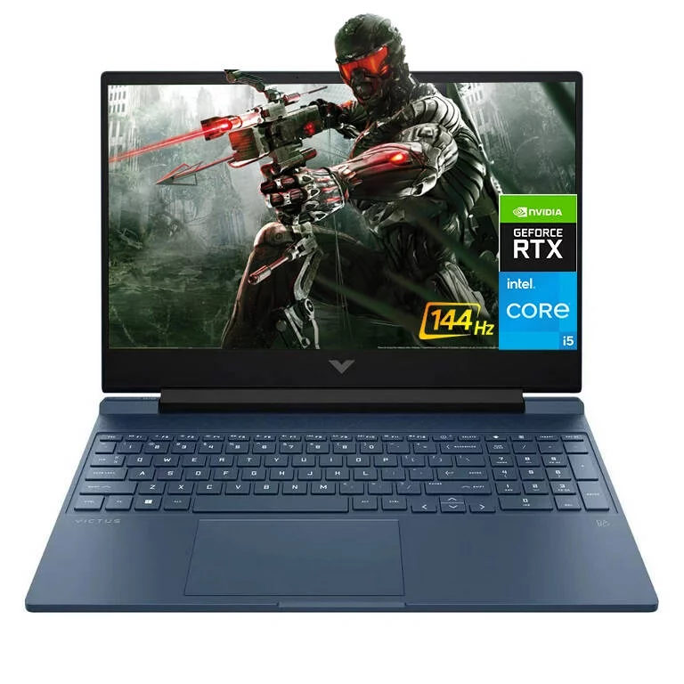 HP VICTUS | FA1033 | 13TH GEN | INTEL CIRE I5 | 13420H | 8 GB RAM | 512 GB SSD | 15.6" FHD | IPS 144HZ | NVIDIA 4GB RTX 2050 | NO OS | BACKLIT KB | BLUE | ENG