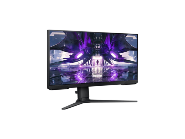 Samsung Odyssey G3 24” Flat VA Gaming Monitor, 165Hz Refresh Rate, 1ms Response Time, AMD FreeSync, Height Adjustable Stand, 16:9 Aspect Ratio, 72% Color Gamut, DP, HDMI, Black