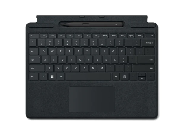 Microsoft Surface Pro Signature Keyboard for Pro 8, Pro 9, Pro x, with Slim Pen 2, English Arabic, Black | 8X8-00014