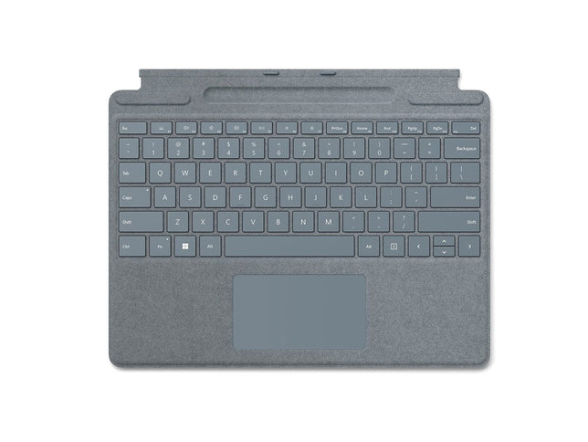 Microsoft Surface Signature Keyboard, Surface Pro 9, Surface Pro 8, or Surface Pro X Ice Blue, English Keyboard | 8XA-00055