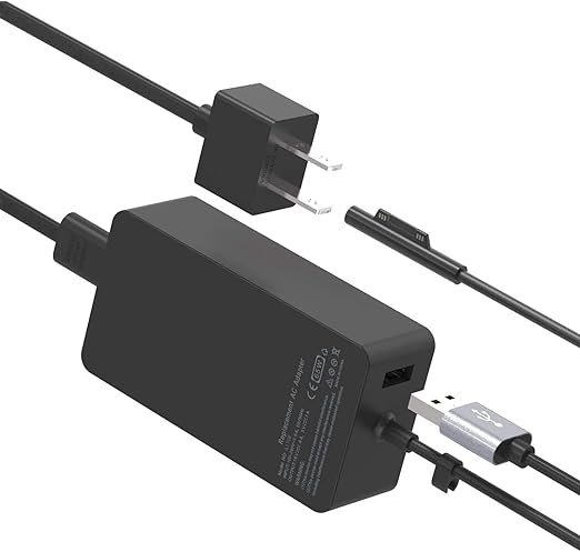 Microsoft 15V 4A 65W Charger For Surface Pro 3, 4, 5, 6, 7 Surface Book 1705 1706