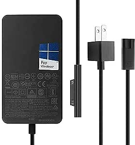 Surfaces 44w Power Supply Pro Charger For Surfaces Pro 6/pro 5 - Black