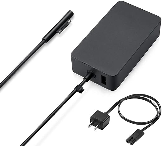 Surfaces 44w Power Supply Pro Charger For Surfaces Pro 6/pro 5 - Black