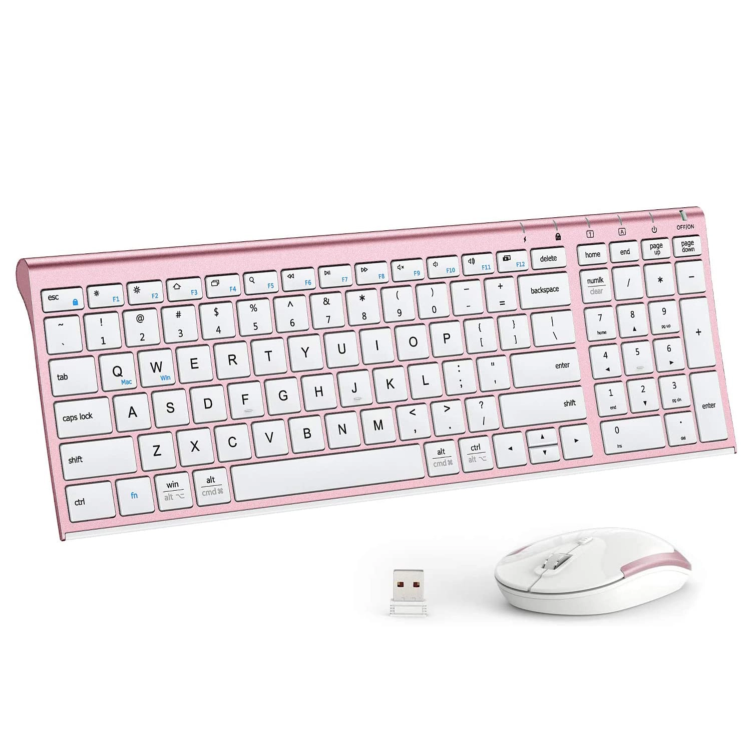GK03 Wireless Keyboard&Mouse Combo, Rose gold